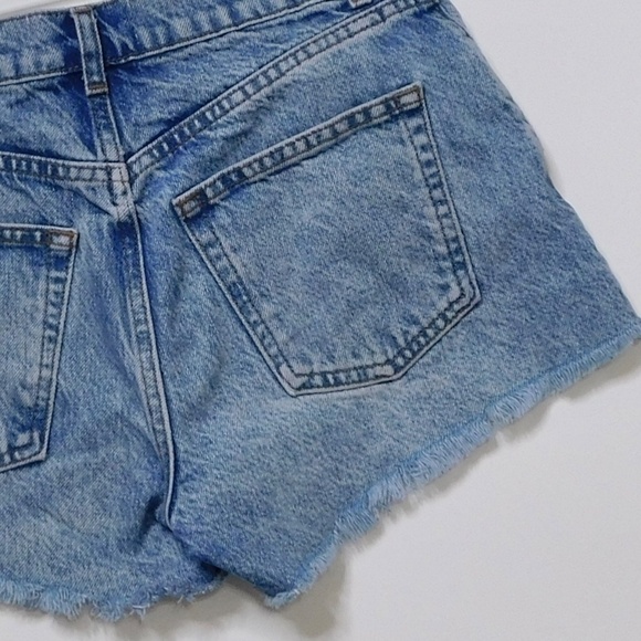 REFORMATION Jeans Denim Cut-Off Shorts Button Fly Colorado Frayed Size 25 - Picture 8 of 12